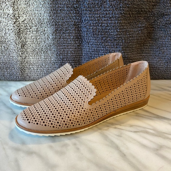 Betts Shoes - Betts size 8 blush Belle low wedge loafers